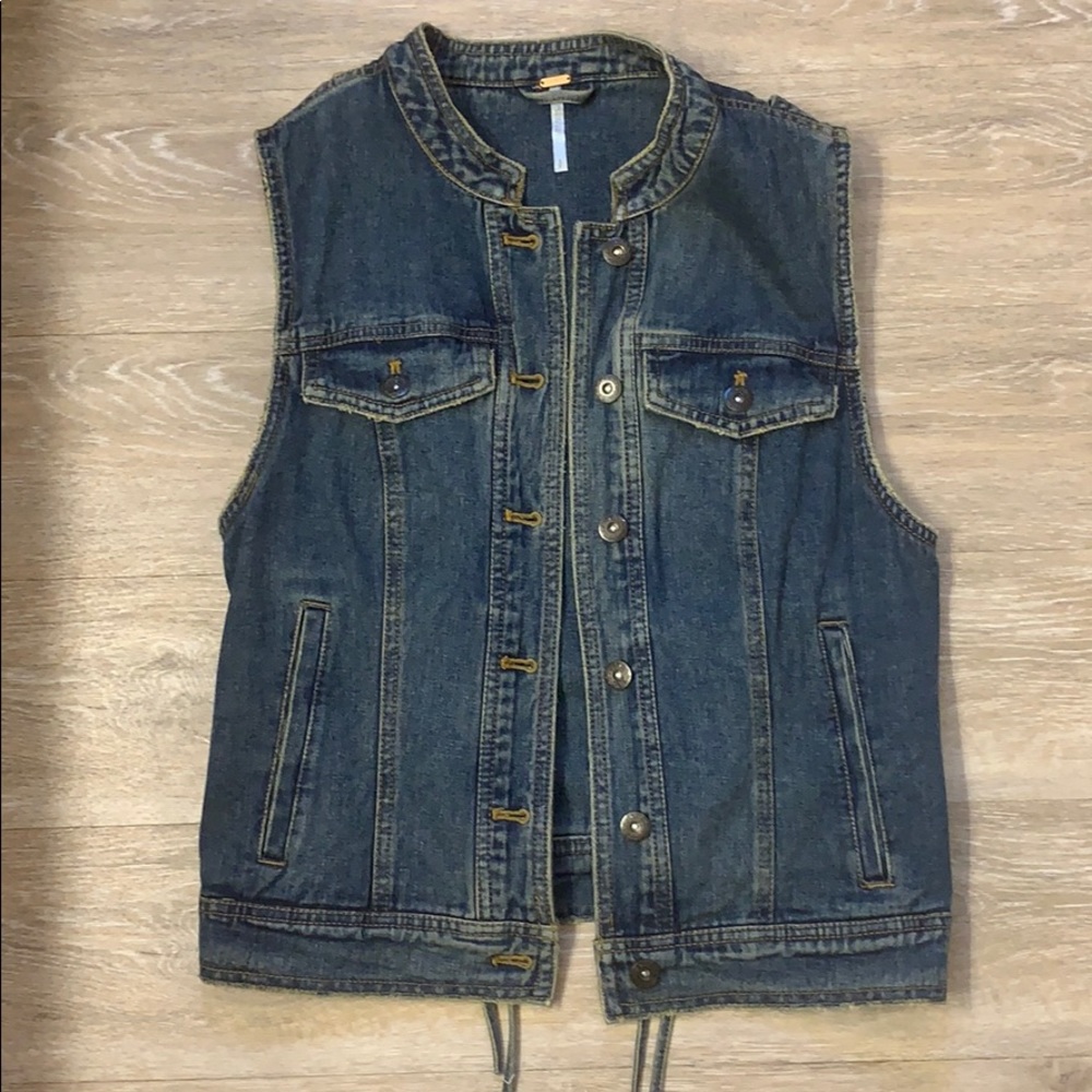 Free People denim vest